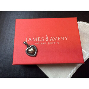James Avery Retired 14k Yellow Gold Sterling True Heart Charm Pendant